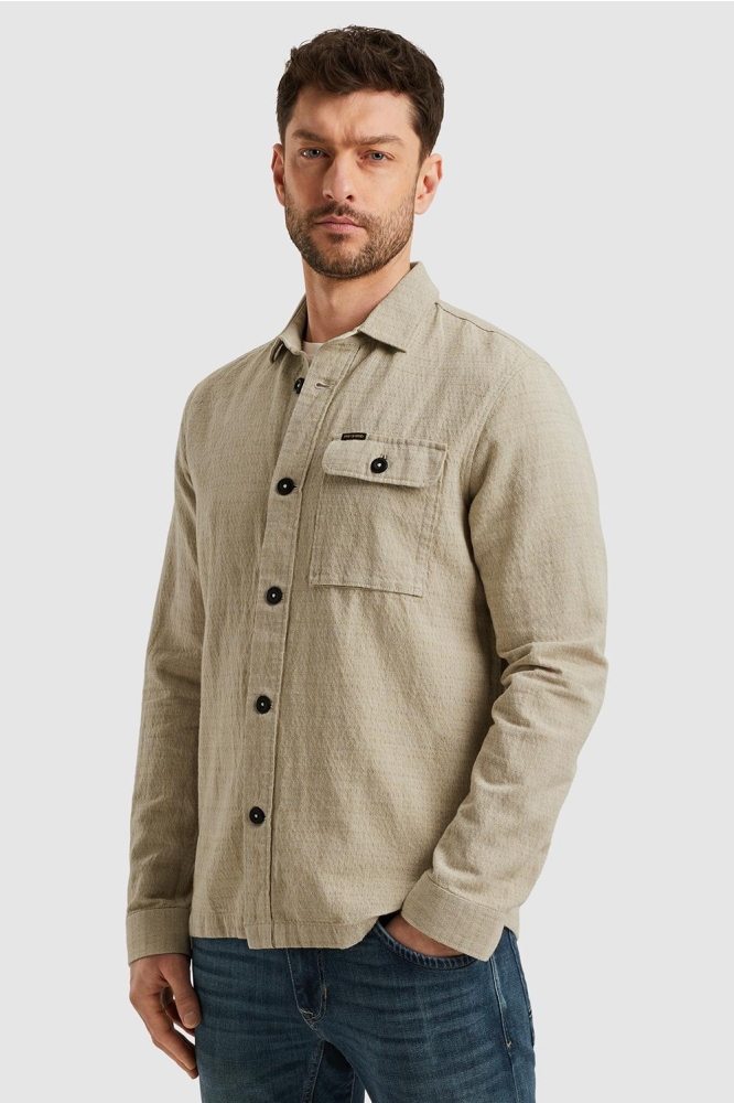 SHIRT JACKET VAN EEN KATOEN EN LINNEN BLEND PSI2504203 6386